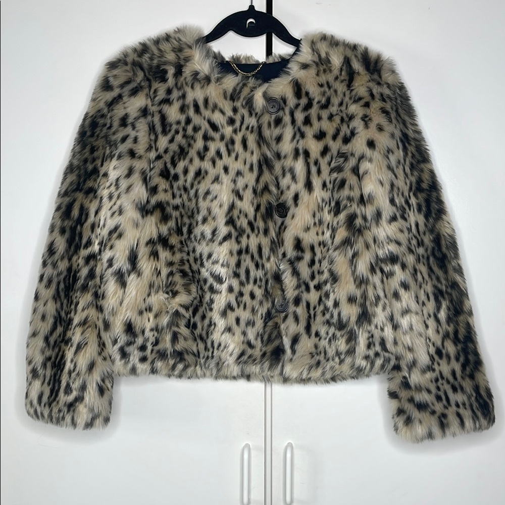 J Crew, XS cheetah print shrug.